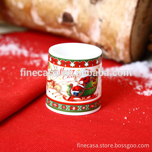 New Bone China Ceramic Christmas Deer Tea Light Holder